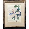 Image 1 : Hibiscus Flower Watercolor Painting by S. Hironaka 1939, 16" x 20", Framed