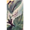 Image 2 : Yellow Hibiscus Flowers Airbrush Painting by Ted Mundorff 1940-50, 21" x 17", Framed & Matted