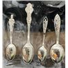 Image 2 : Qty 4 Surfing Image 1900-20 Sterling Silver Spoons 7" x 7", Framed