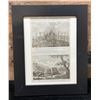 Image 1 : Qty 2 Copper Engravings by Thomas Bankes 1788-90 in Single Frame 16.5" x 13.5"
