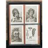 Image 1 : Qty 4 Engravings from Captain Cook's Discovery of Hawaii in Single Frame 13" x 17"