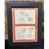Image 1 : Qty 2 Maps of "Iles Sandwich" All the Hawaiian Islands 1910 in Single Frame 13" x 17"