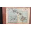 Image 3 : Qty 2 Maps of "Iles Sandwich" All the Hawaiian Islands 1910 in Single Frame 13" x 17"