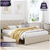 Image 2 : Tulip Bed frames- New in Box (Cream Fabric)