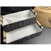 Image 4 : Navaris 2-Pack Natural Paper Rope Storage Baskets with Wooden Handles - Black - New in Box