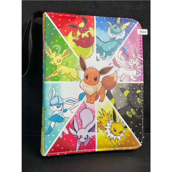 Pokemon Eeveelutions Premium Leather Card Storage Binder - Holds 400 Cards; Zipper Design - New