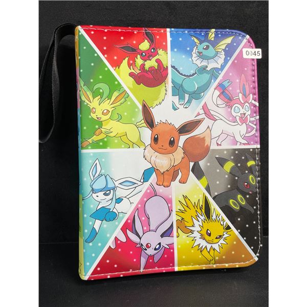 Pokemon Eeveelutions Premium Leather Card Storage Binder - Holds 400 Cards; Zipper Design - New