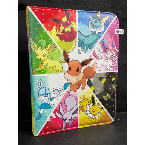 Pokemon Eeveelutions Premium Leather Card Storage Binder - Holds 400 Cards; Zipper Design - New