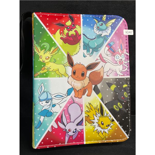 Pokemon Eeveelutions Premium Leather Card Storage Binder - Holds 400 Cards; Zipper Design - New