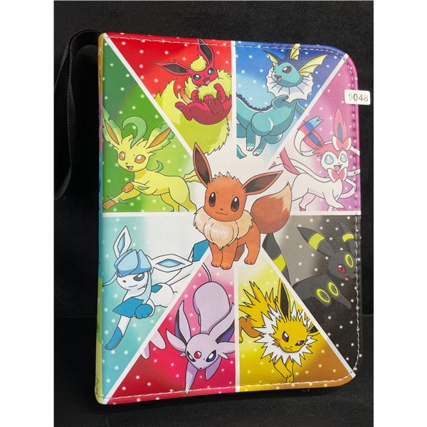 Pokemon Eeveelutions Premium Leather Card Storage Binder - Holds 400 Cards; Zipper Design - New