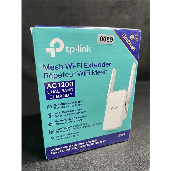 TP-Link AC1200 Mesh Wi-Fi Extender/WiFi Booster - Works with Any WiFi Router - New Sealed!