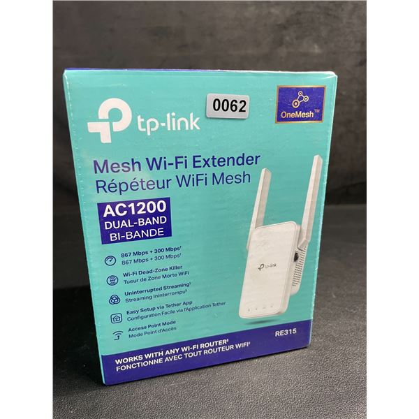 TP-Link AC1200 Mesh Wi-Fi Extender/WiFi Booster - Works with Any WiFi Router - New Sealed!