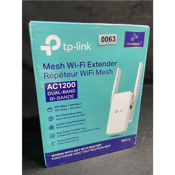TP-Link AC1200 Mesh Wi-Fi Extender/WiFi Booster - Works with Any WiFi Router - New Sealed!