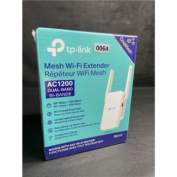 TP-Link AC1200 Mesh Wi-Fi Extender/WiFi Booster - Works with Any WiFi Router - New Sealed!