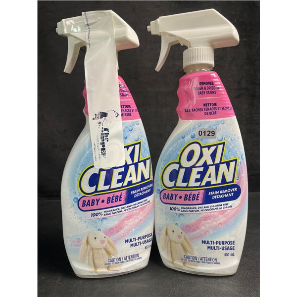 Lot of 2 OxiClean All-Purpose Stain Remover Sprays (651ml) Fragrance-Free/Dye-Free - New