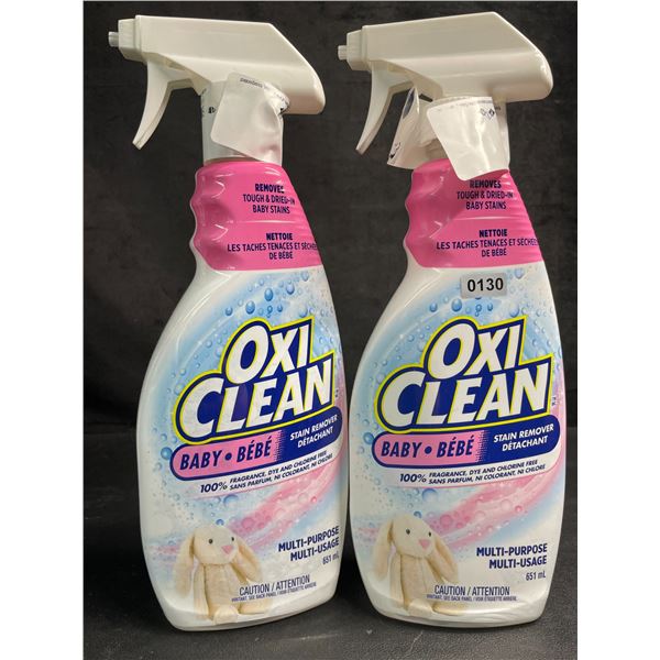 Lot of 2 OxiClean All-Purpose Stain Remover Sprays (651ml) Fragrance-Free/Dye-Free - New