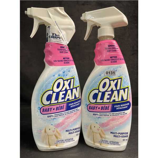 Lot of 2 OxiClean All-Purpose Stain Remover Sprays (651ml) Fragrance-Free/Dye-Free - New