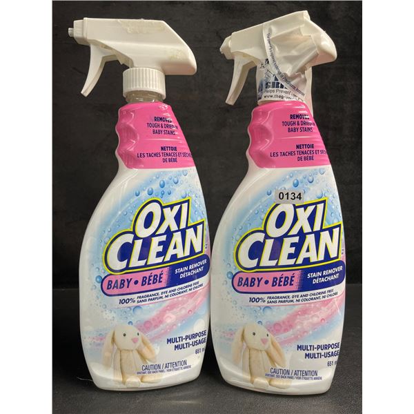 Lot of 2 OxiClean All-Purpose Stain Remover Sprays (651ml) Fragrance-Free/Dye-Free - New