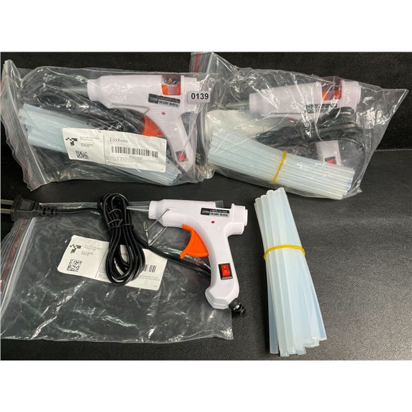 3 Hot Glue Gun Kits (20W) Mini Glue Guns with Glue Sticks - Multi-Purpose; Great for DIY/Crafts