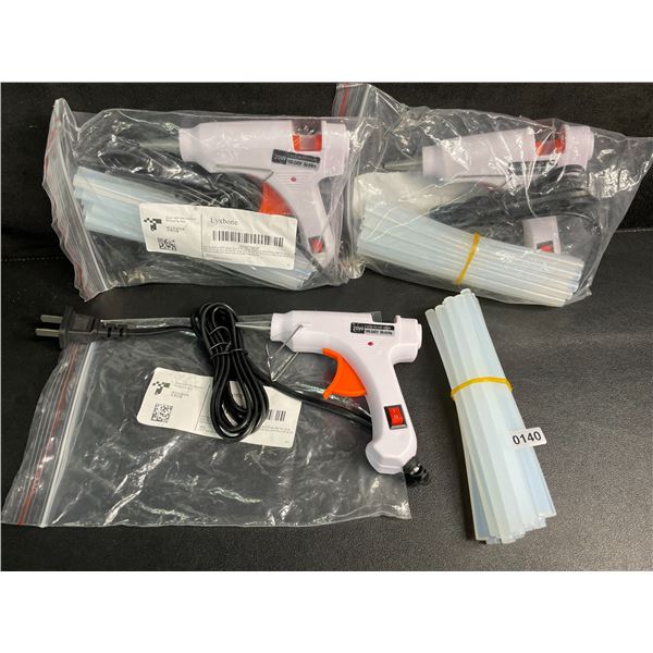 3 Hot Glue Gun Kits (20W) Mini Glue Guns with Glue Sticks - Multi-Purpose; Great for DIY/Crafts