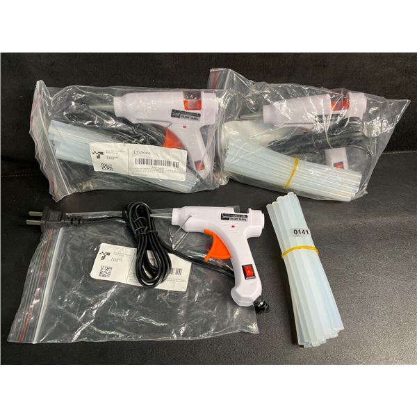 3 Hot Glue Gun Kits (20W) Mini Glue Guns with Glue Sticks - Multi-Purpose; Great for DIY/Crafts