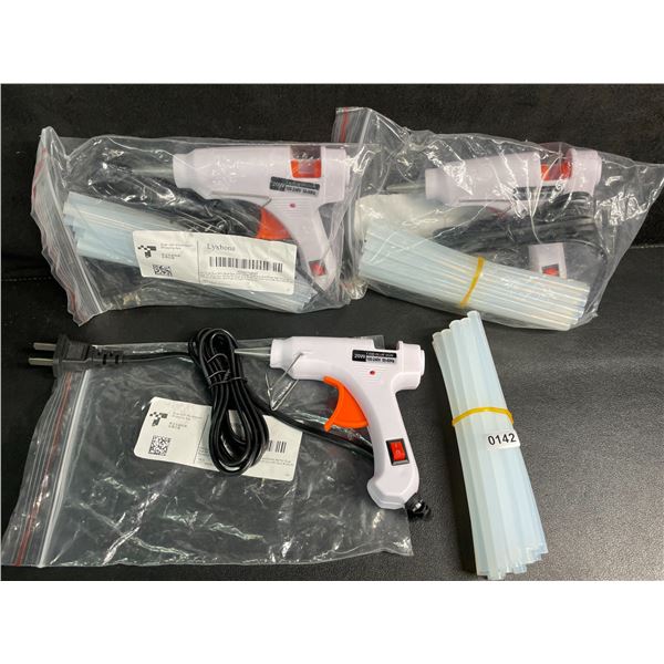 3 Hot Glue Gun Kits (20W) Mini Glue Guns with Glue Sticks - Multi-Purpose; Great for DIY/Crafts