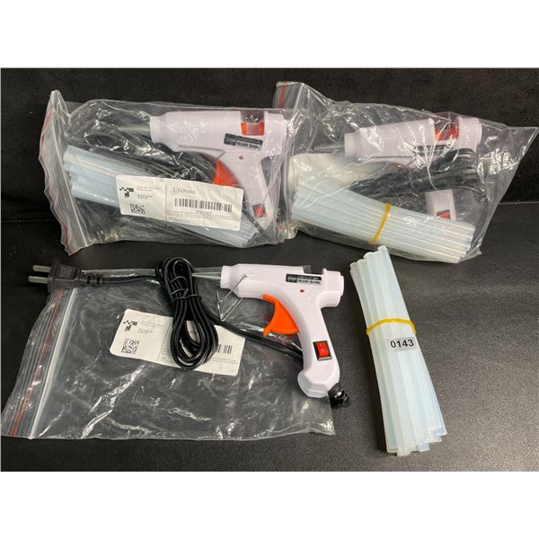 3 Hot Glue Gun Kits (20W) Mini Glue Guns with Glue Sticks - Multi-Purpose; Great for DIY/Crafts