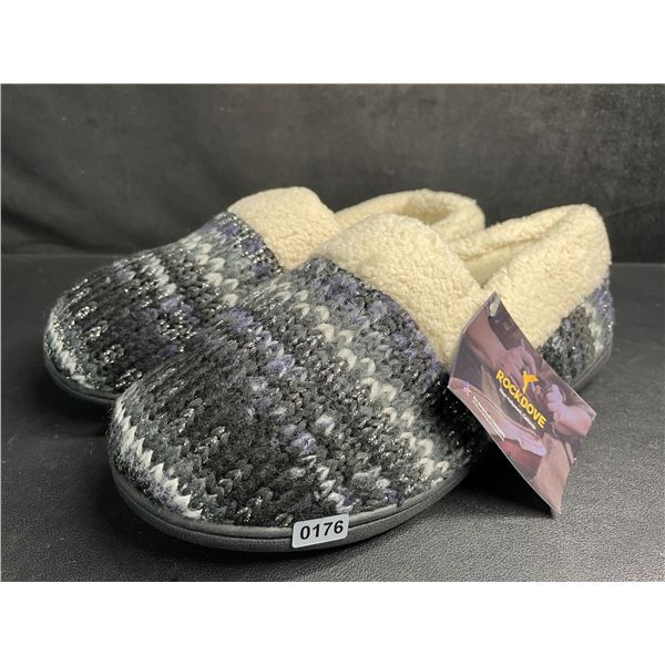 RockDove Women's Nordic Memory Foam Slippers w/ Grip Bottom - Size 10 - New