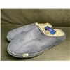 Image 1 : West Fashion Life Men's Comfort Fur-Lined Slip-On Slippers (Navy) w/ Grip Bottom; Size 12-13 - New