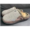 Image 1 : LongBay Men's Felt Fur-Lined Slippers with Grip Bottom (Size 7-8) Coffee Colour - New