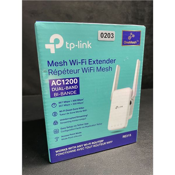 TP-Link AC1200 Mesh Wi-Fi Extender/WiFi Booster - Works with Any WiFi Router - New Sealed!