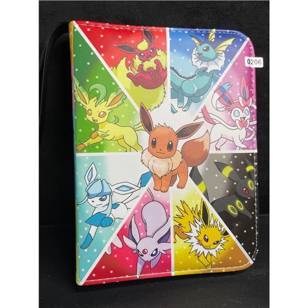 Pokemon Eeveelutions Premium Leather Card Storage Binder - Holds 400 Cards; Zipper Design - New