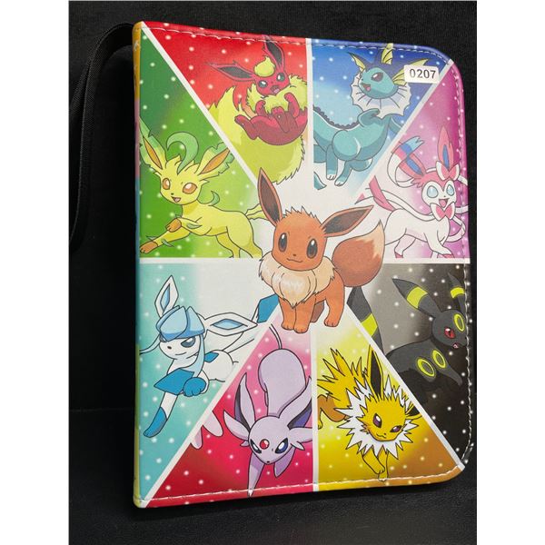 Pokemon Eeveelutions Premium Leather Card Storage Binder - Holds 400 Cards; Zipper Design - New