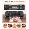 Image 7 : Qiqiaob 95Kpa Powerful Suction Vacuum Sealer Machine with LED Display & 10 Modes - NEW