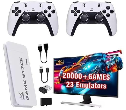 M15 Plus Retro Wireless 4K Plug & Play Gaming Stick with 20,000+ Built ...