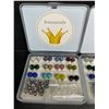 Image 2 : 3 Packs of JewelrieShop Rhinestone Crystal Ball Stud Earrings (12 Pairs Each/36 Total) - New