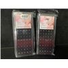 Image 1 : 2 Packs of Jewelrishop Surgical Steel Rhinestone Nose Studs (40PCS Each) Assorted Colours - New