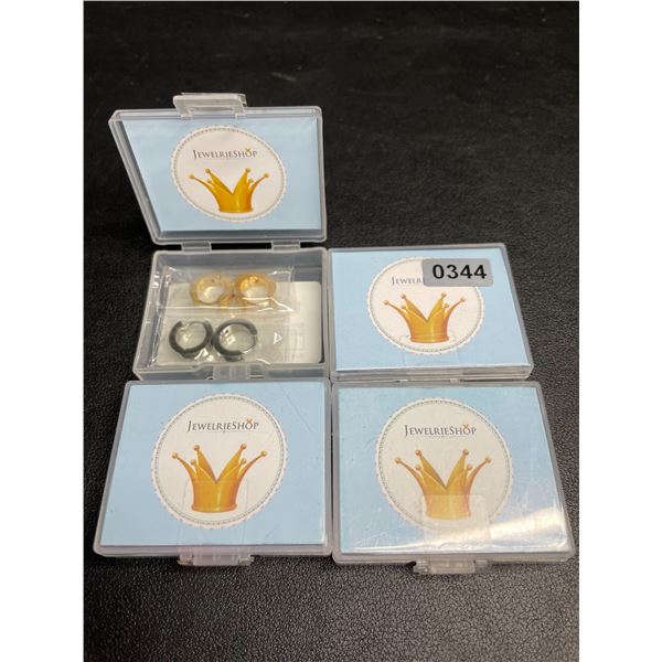 4 Packs of JewelrieShop Dangle/Hoop Stainless Steel Earrings (2 Pairs Each/8 Total) - New