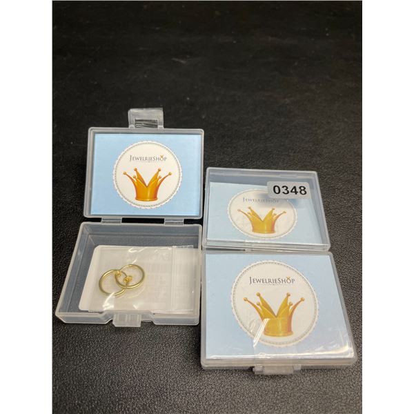 3 Packs of JewelrieShop Faux Nose/Lip/Septum Rings - Clip-On Design (2 Each/6 Total) New