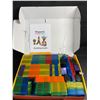Image 2 : 136PC Magnetic Tiles STEM Toy Building Tiles Set - New (Damaged Box*)