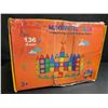 Image 5 : 136PC Magnetic Tiles STEM Toy Building Tiles Set - New (Damaged Box*)