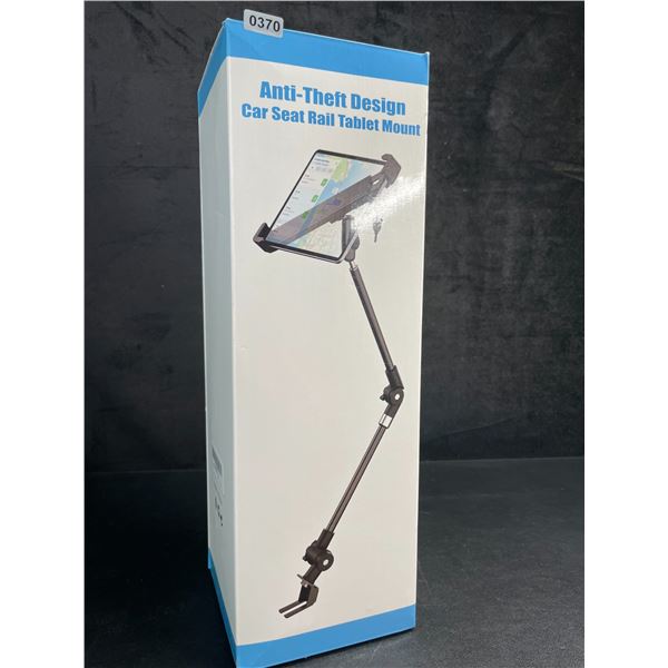 Anti-Theft Tablet Holder For Car Seat Rail (For 7"-11" Tablets) With Keys - New in Box