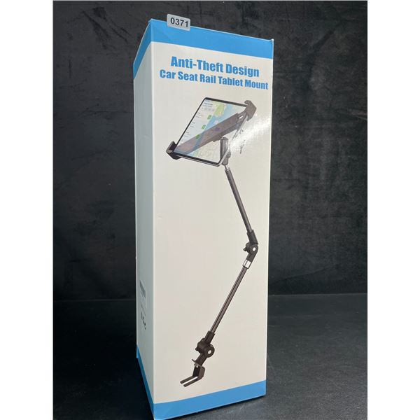 Anti-Theft Tablet Holder For Car Seat Rail (For 7"-11" Tablets) With Keys - New in Box