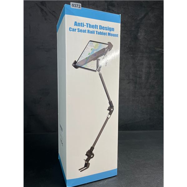 Anti-Theft Tablet Holder For Car Seat Rail (For 7"-11" Tablets) With Keys - New in Box