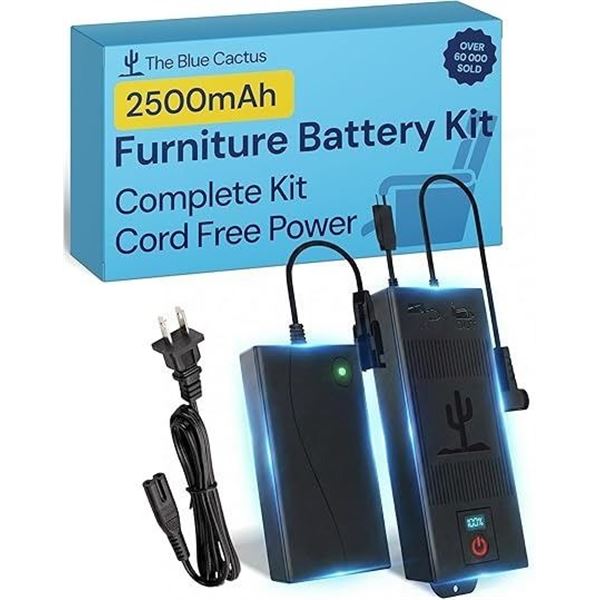 The Blue Cactus 2500mAh Furniture Battery Kit for Simple Recliner Chairs - New in Box!
