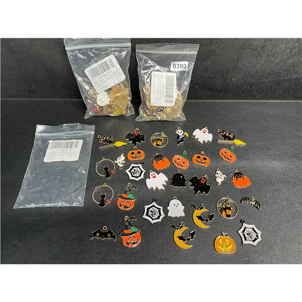 3 Packs of Halloween Pendant Enamel/Jewelry Charms (36pcs Each) - New