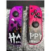 Image 3 : 1 Pair of L+R Joycon Controllers for Nintendo Switch (Purple/Pink Spooky Design) New