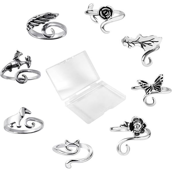 3 Packs (8PCS Each) Crochet Tension Rings for Finger Yarn Crafts - New