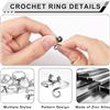 Image 6 : 3 Packs (8PCS Each) Crochet Tension Rings for Finger Yarn Crafts - New