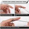 Image 7 : 3 Packs (8PCS Each) Crochet Tension Rings for Finger Yarn Crafts - New